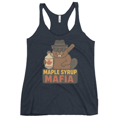 Maple Syrup Mafia Women's Racerback Tank  from Rare Plus Apparel – unique movie & pop culture inspired design.