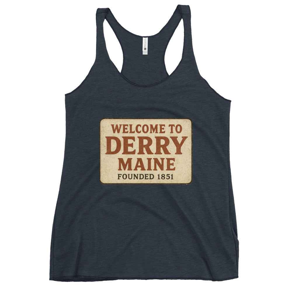 Welcome to Derry, Maine: Founded 1851 Women's Racerback Tank