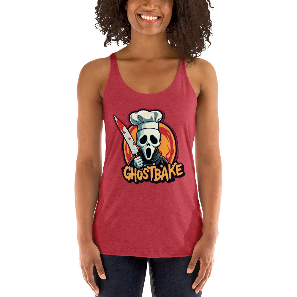 GhostBake Women's Racerback Tank  from Rare Plus Apparel – unique movie & pop culture inspired design.