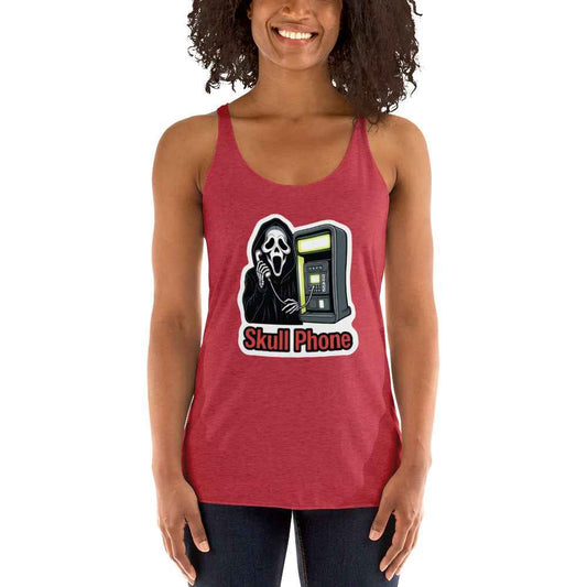 Skull Phone Skeleton Women's Racerback Tank