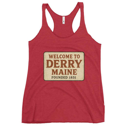 Welcome to Derry, Maine: Founded 1851 Women's Racerback Tank