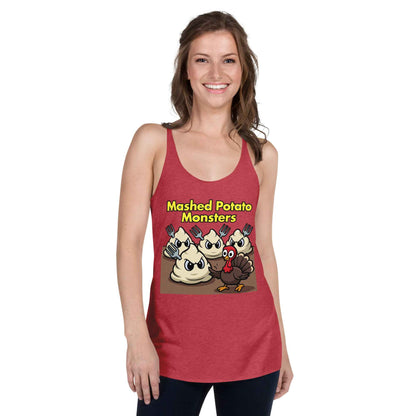 Mashed Potato Monsters Women's Racerback Tank
