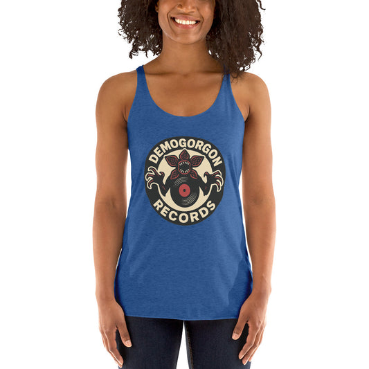 Demogorgon Records Women's Racerback Tank  from Rare Plus Apparel – unique movie & pop culture inspired design.