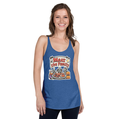 Meat The Family Women's Racerback Tank  from Rare Plus Apparel – unique movie & pop culture inspired design.