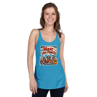 Meat The Family Women's Racerback Tank  from Rare Plus Apparel – unique movie & pop culture inspired design.