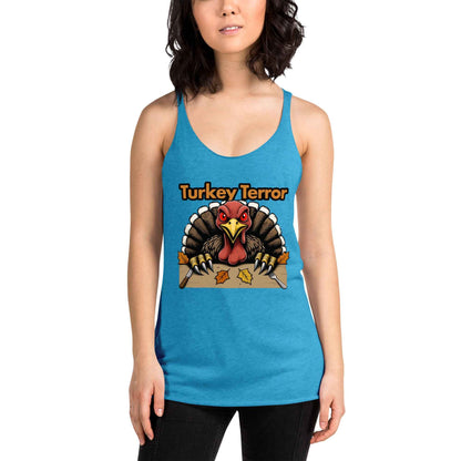 “Turkey Terror” Feast of Fear Women's Racerback Tank