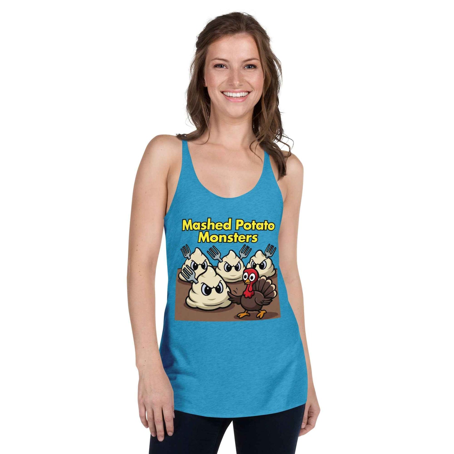 Mashed Potato Monsters Women's Racerback Tank
