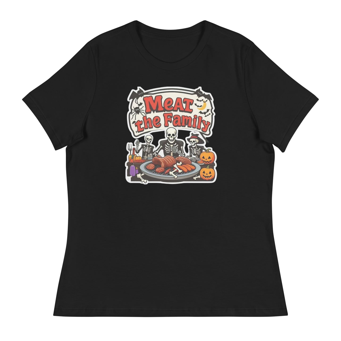 Meat The Family Women's Relaxed T-Shirt  from Rare Plus Apparel – unique movie & pop culture inspired design.