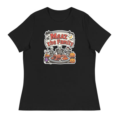 Meat The Family Women's Relaxed T-Shirt  from Rare Plus Apparel – unique movie & pop culture inspired design.