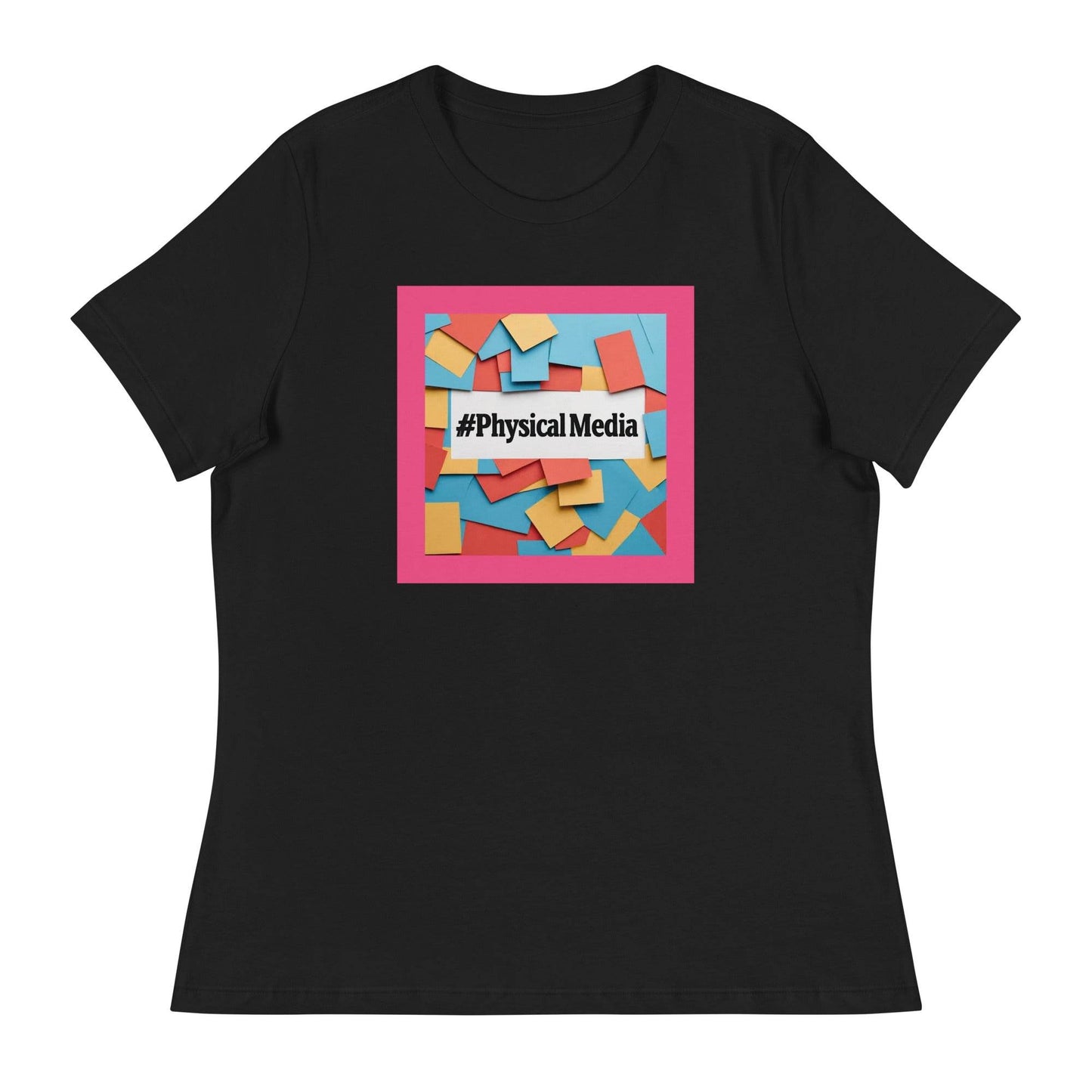 #PhysicalMedia Women's Relaxed T-Shirt - Rare Plus Apparel!