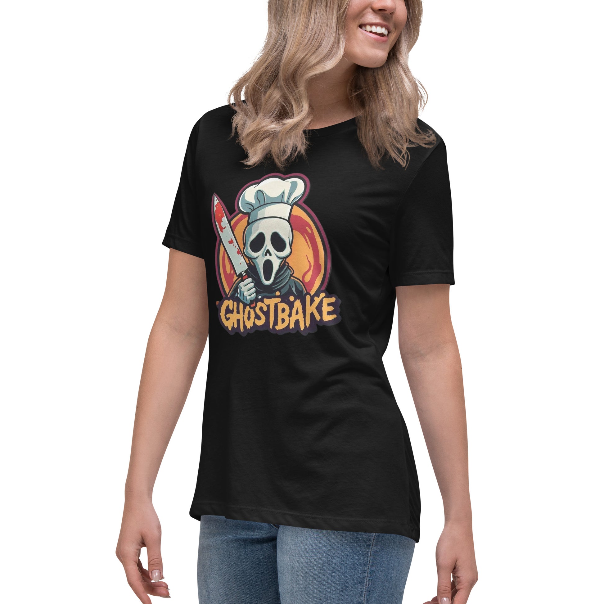 GhostBake Women's Relaxed T-Shirt  from Rare Plus Apparel – unique movie & pop culture inspired design.
