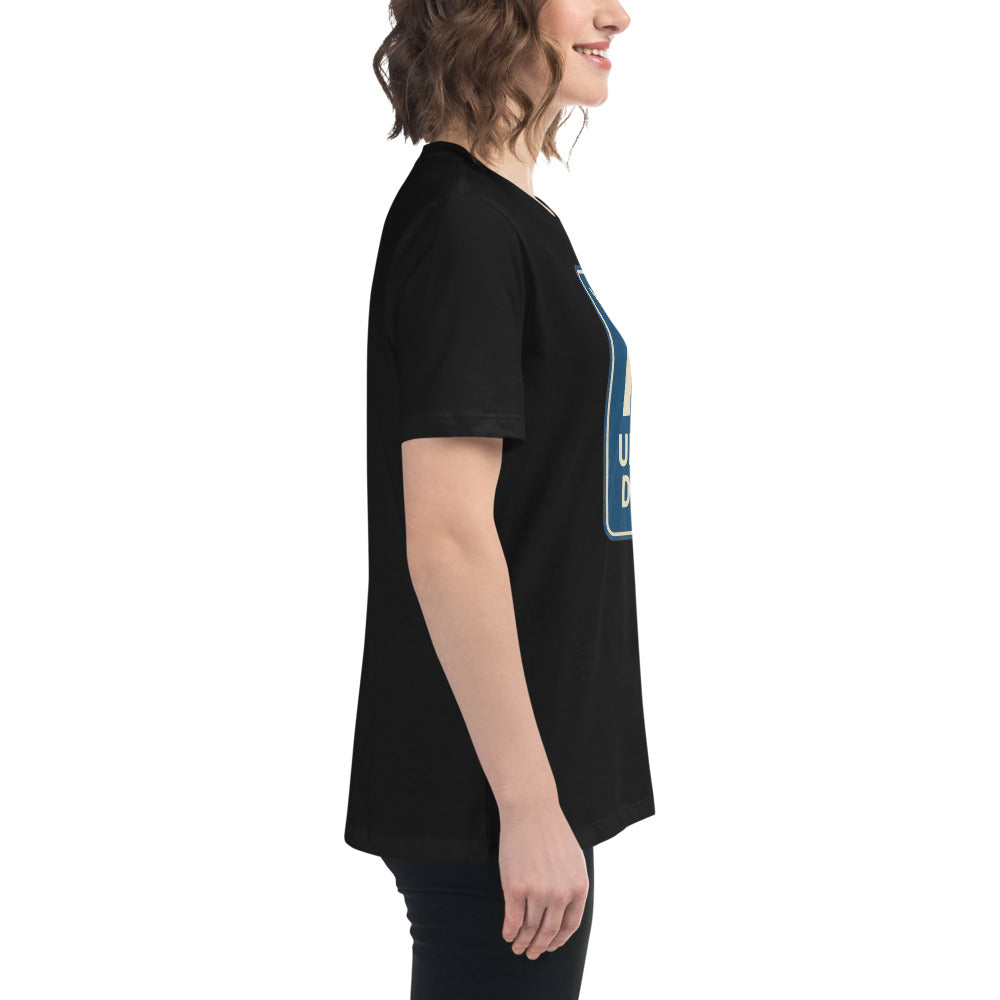 Lost in the Upside Down Women's Relaxed T-Shirt  from Rare Plus Apparel – unique movie & pop culture inspired design.