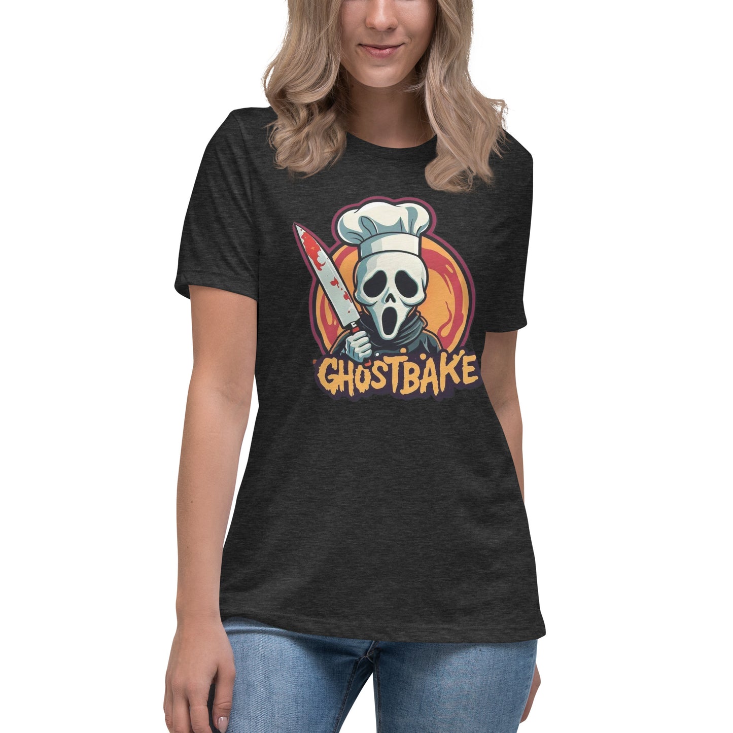 GhostBake Women's Relaxed T-Shirt  from Rare Plus Apparel – unique movie & pop culture inspired design.