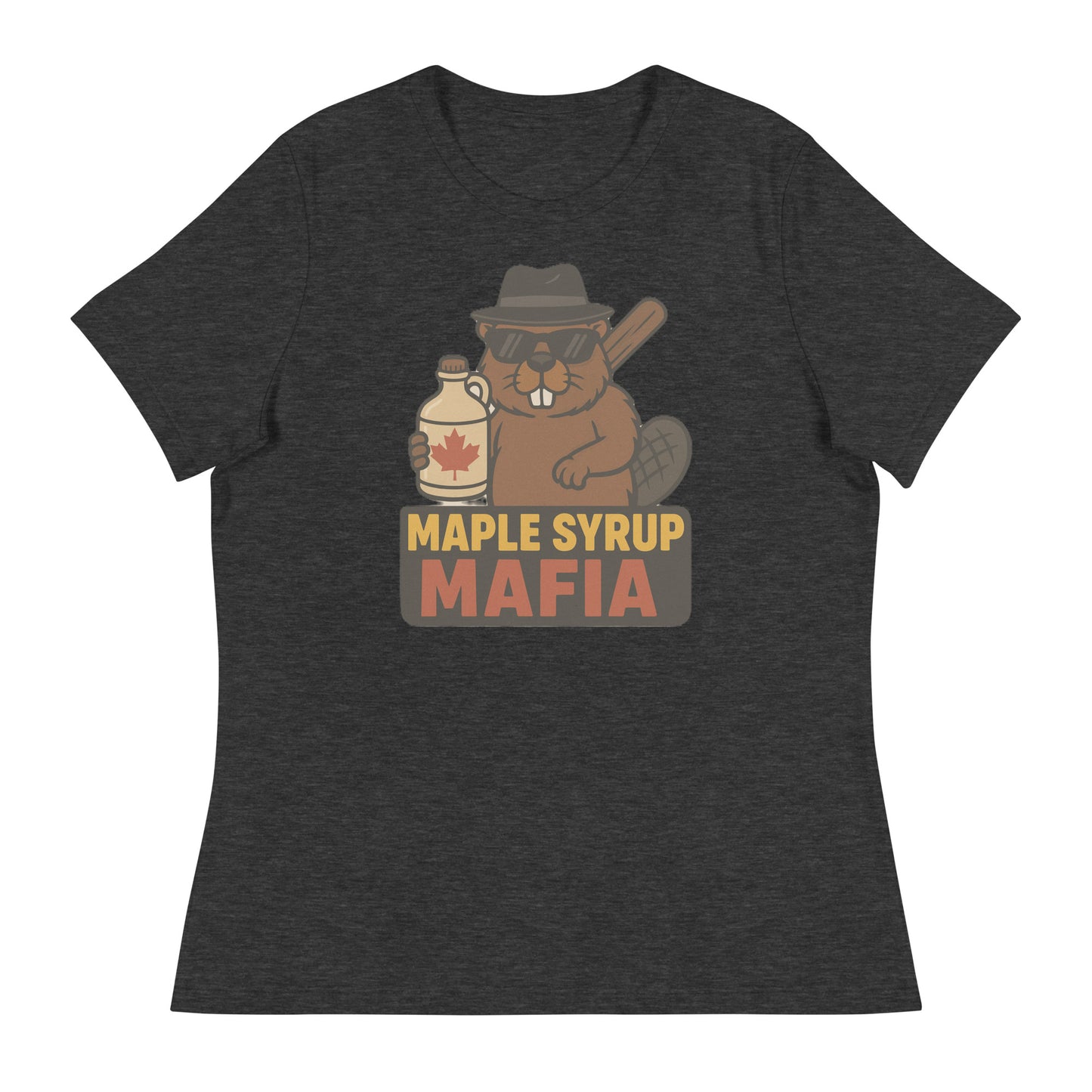 Maple Syrup Mafia Women's Relaxed T-Shirt  from Rare Plus Apparel – unique movie & pop culture inspired design.