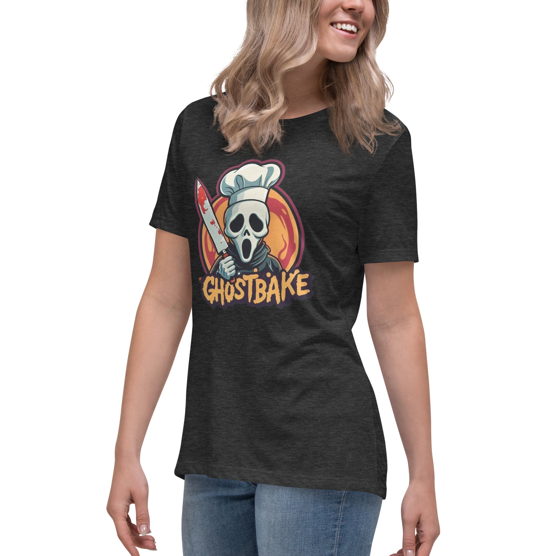 GhostBake Women's Relaxed T-Shirt  from Rare Plus Apparel – unique movie & pop culture inspired design.