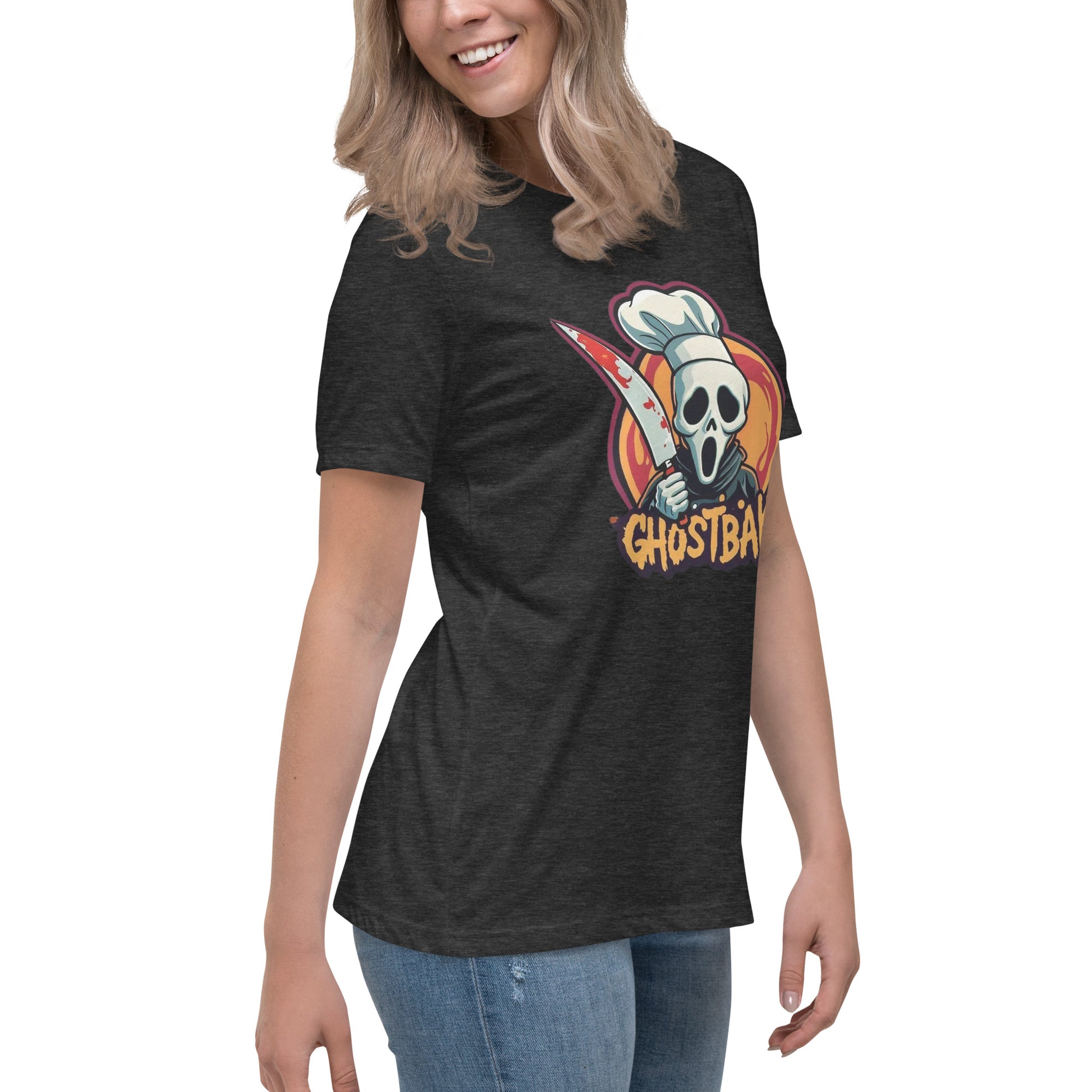 GhostBake Women's Relaxed T-Shirt  from Rare Plus Apparel – unique movie & pop culture inspired design.