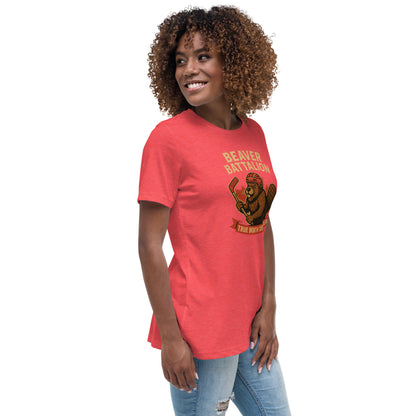 Beaver Battalion – True North Defender Women's Relaxed T-Shirt  from Rare Plus Apparel – unique movie & pop culture inspired design.