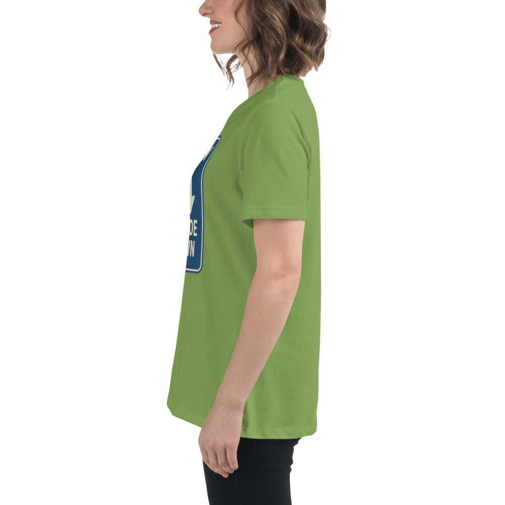 Lost in the Upside Down Women's Relaxed T-Shirt  from Rare Plus Apparel – unique movie & pop culture inspired design.