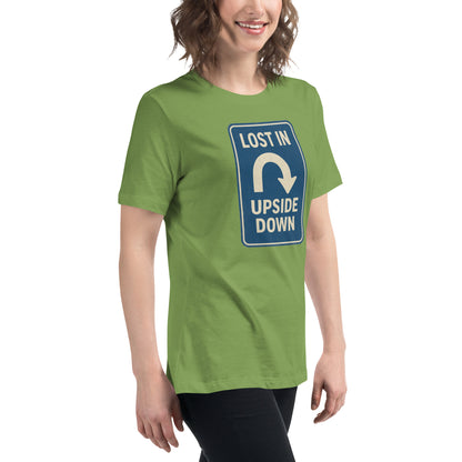 Lost in the Upside Down Women's Relaxed T-Shirt  from Rare Plus Apparel – unique movie & pop culture inspired design.