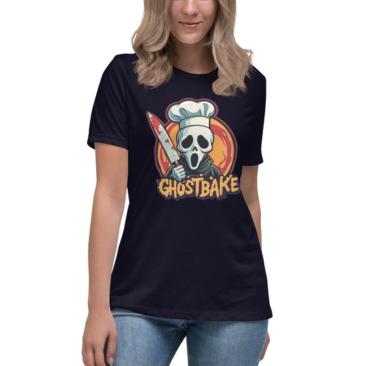 GhostBake Women's Relaxed T-Shirt  from Rare Plus Apparel – unique movie & pop culture inspired design.
