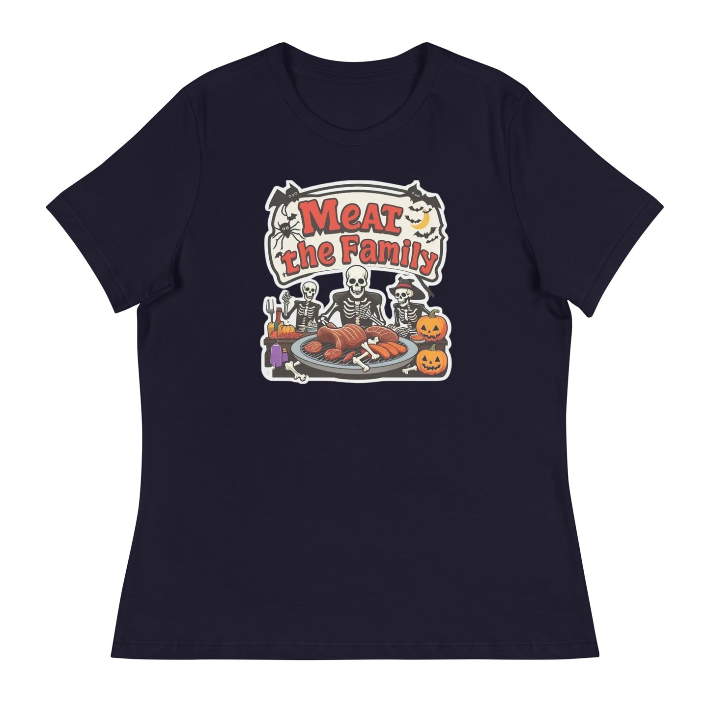 Meat The Family Women's Relaxed T-Shirt  from Rare Plus Apparel – unique movie & pop culture inspired design.