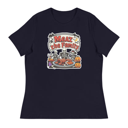 Meat The Family Women's Relaxed T-Shirt  from Rare Plus Apparel – unique movie & pop culture inspired design.