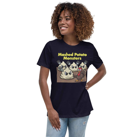 Mashed Potato Monsters Women's Relaxed T-Shirt