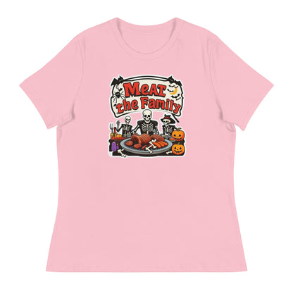 Meat The Family Women's Relaxed T-Shirt  from Rare Plus Apparel – unique movie & pop culture inspired design.
