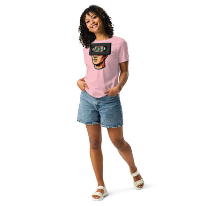 Tape Head Retro VHS Horror Design Women's Relaxed T-Shirt