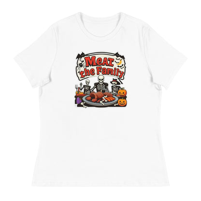 Meat The Family Women's Relaxed T-Shirt  from Rare Plus Apparel – unique movie & pop culture inspired design.