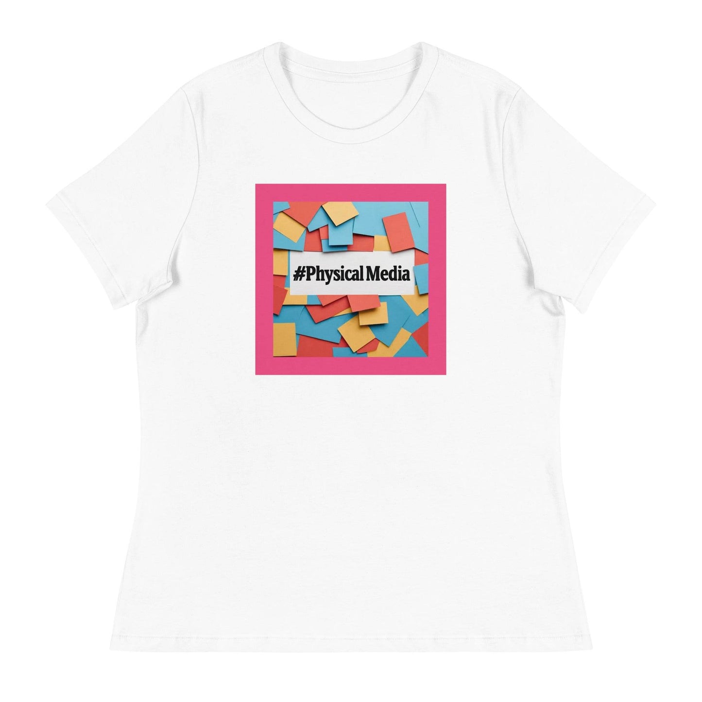 #PhysicalMedia Women's Relaxed T-Shirt - Rare Plus Apparel!