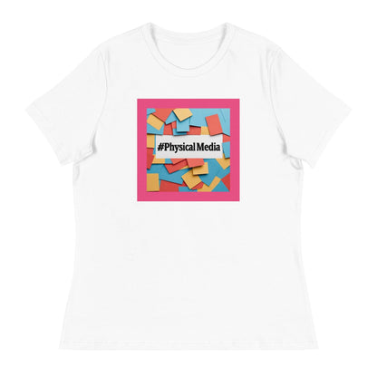 #PhysicalMedia Women's Relaxed T-Shirt - Rare Plus Apparel!