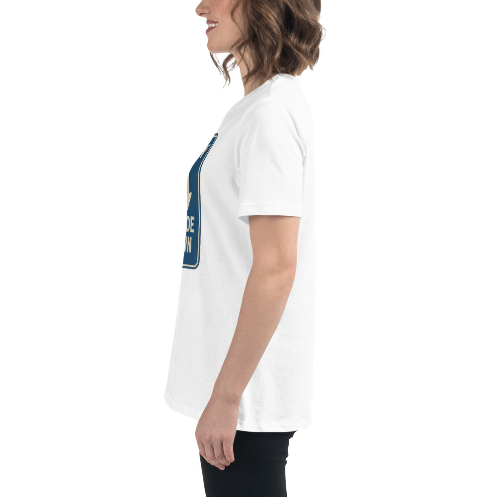 Lost in the Upside Down Women's Relaxed T-Shirt  from Rare Plus Apparel – unique movie & pop culture inspired design.