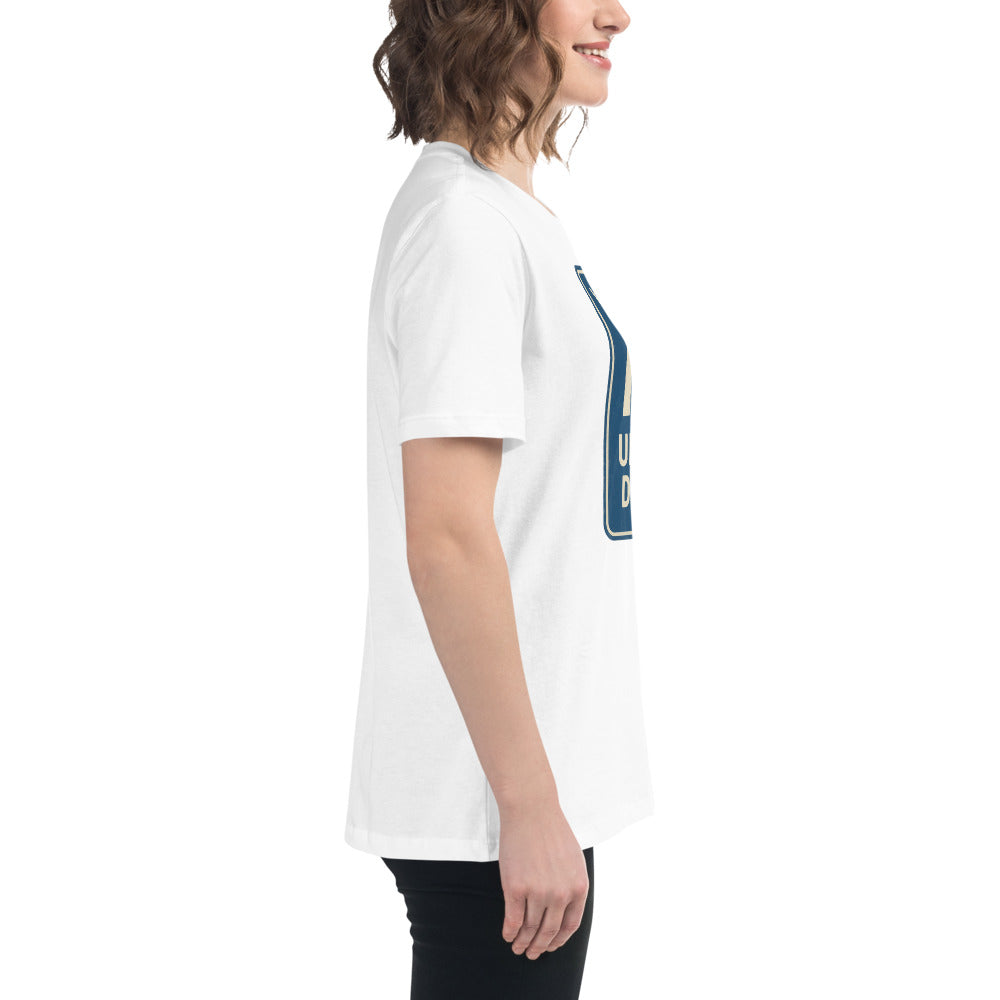 Lost in the Upside Down Women's Relaxed T-Shirt  from Rare Plus Apparel – unique movie & pop culture inspired design.