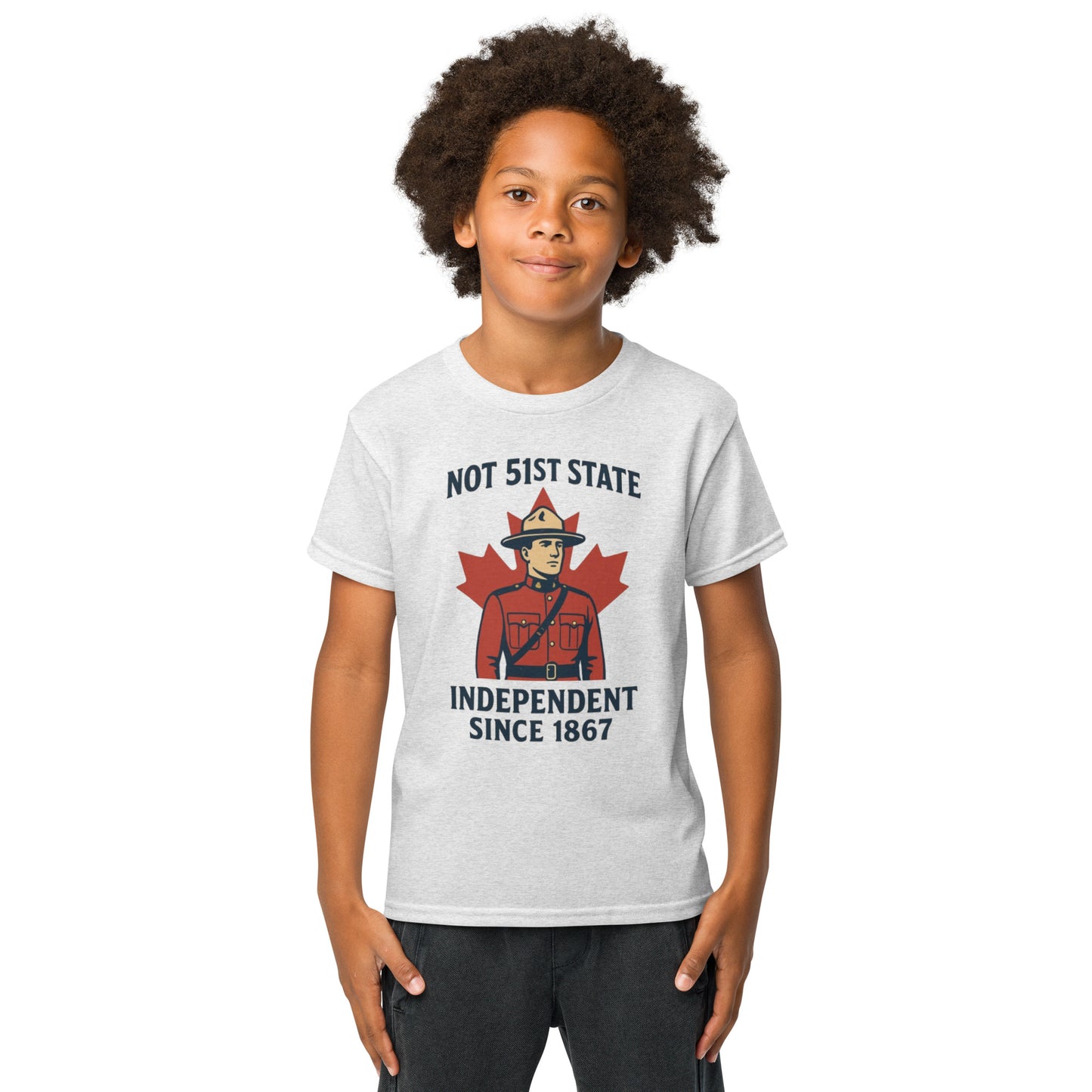Not 51st State Mountie Youth t-shirt  from Rare Plus Apparel – unique movie & pop culture inspired design.