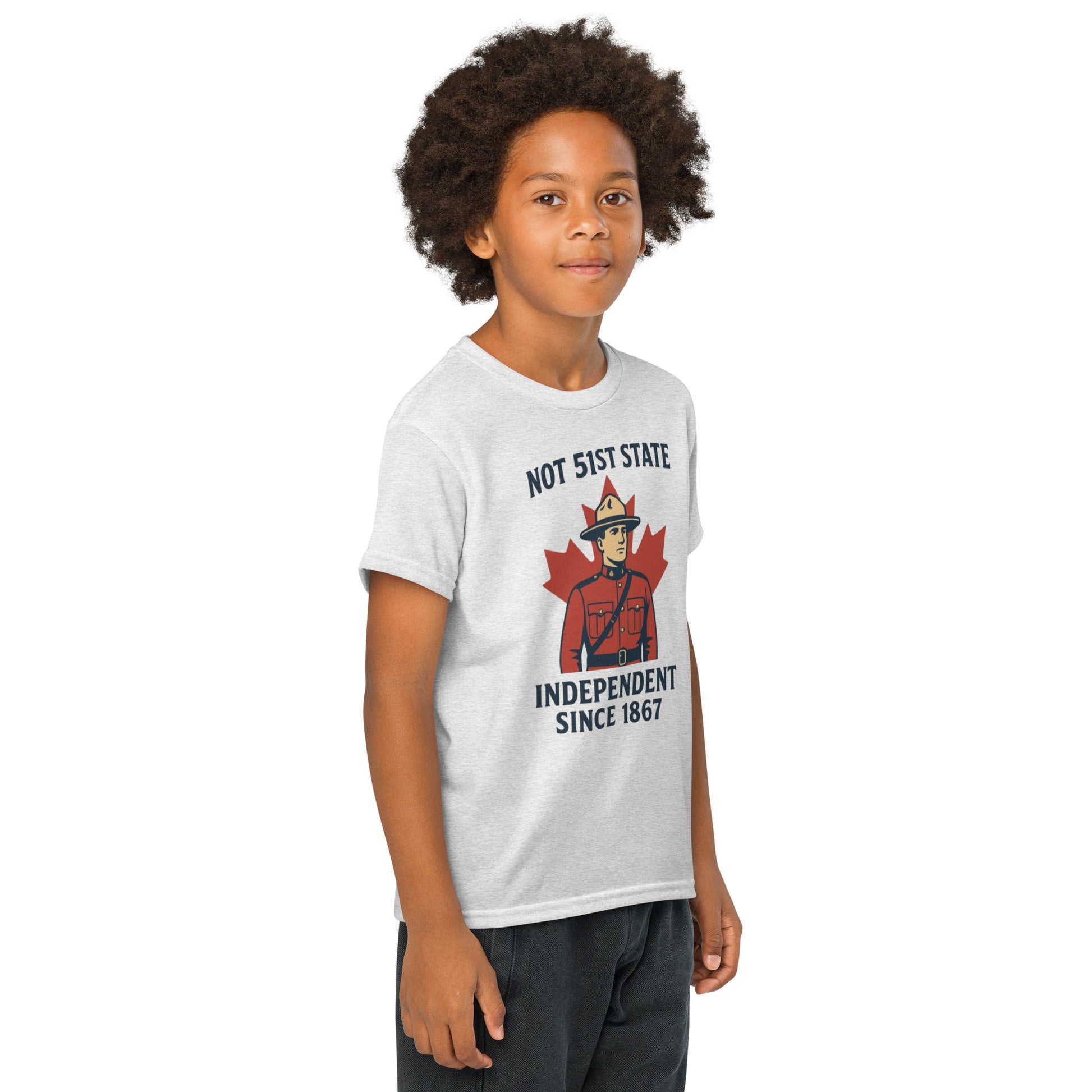 Not 51st State Mountie Youth t-shirt  from Rare Plus Apparel – unique movie & pop culture inspired design.