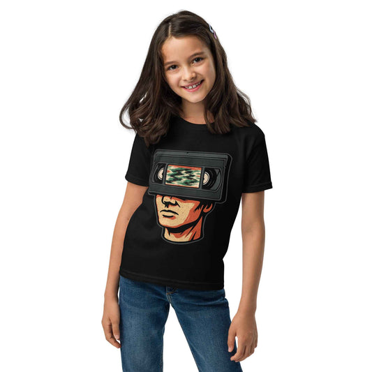 Tape Head Retro VHS Horror Design Youth t-shirt