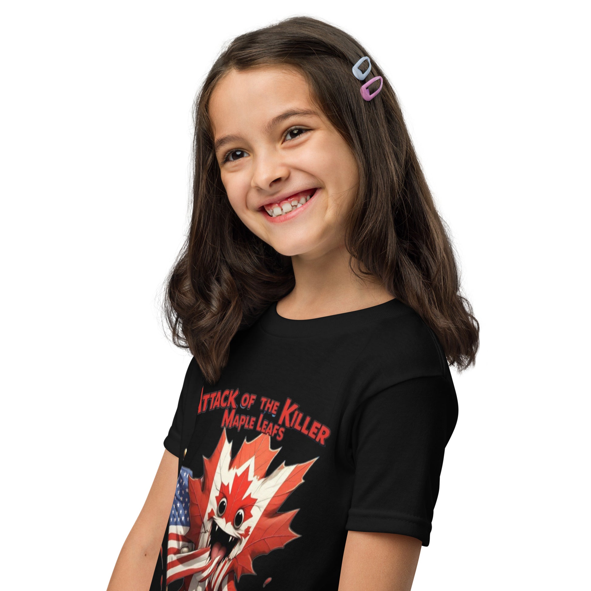Maple Mayhem Youth t-shirt  from Rare Plus Apparel – unique movie & pop culture inspired design.