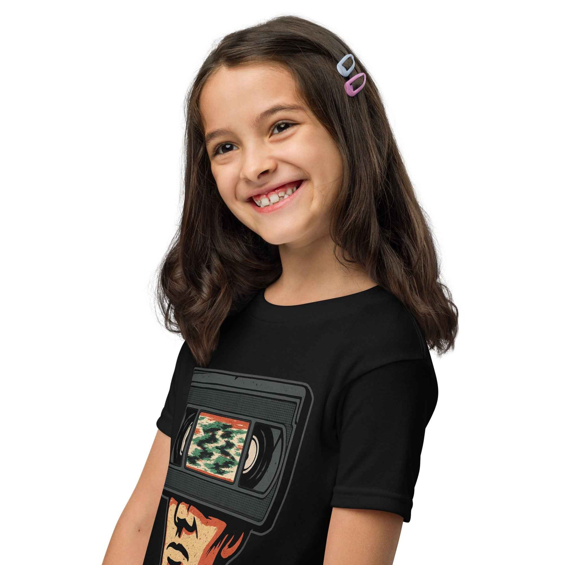 Tape Head Retro VHS Horror Design Youth t-shirt