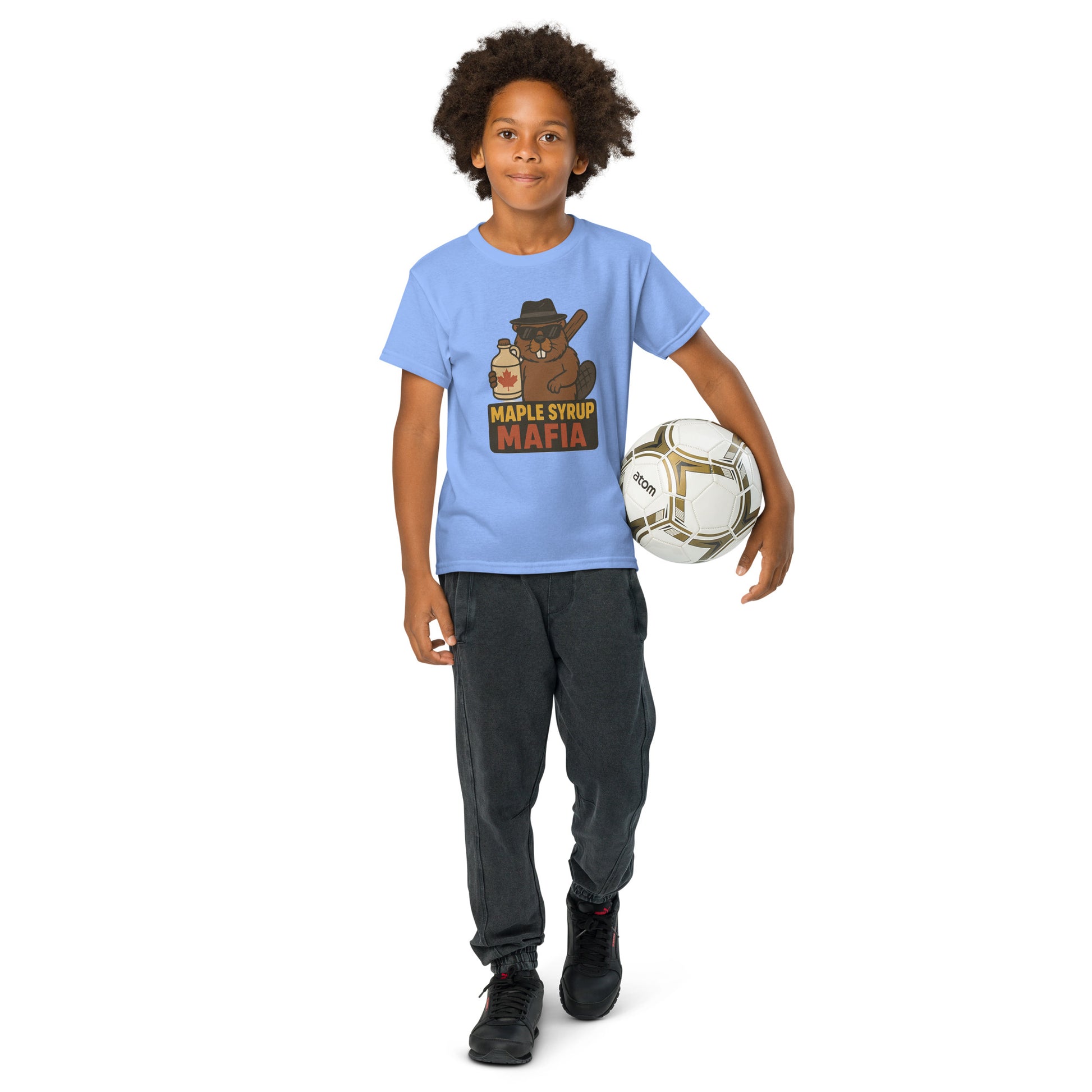 Maple Syrup Mafia Youth t-shirt  from Rare Plus Apparel – unique movie & pop culture inspired design.