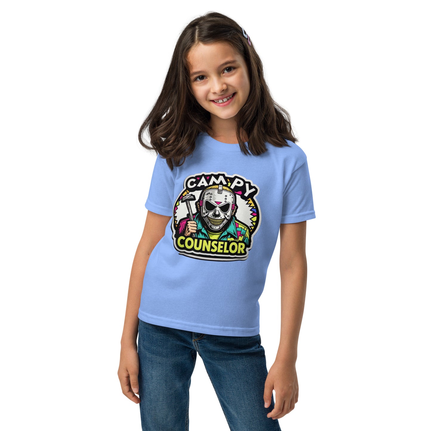Campy Counselor Youth t-shirt  from Rare Plus Apparel – unique movie & pop culture inspired design.