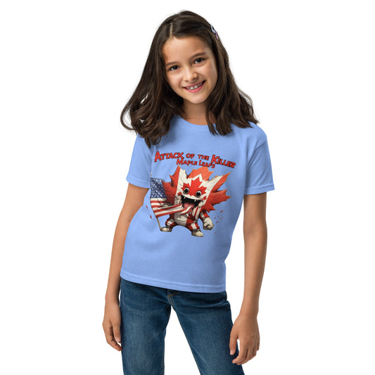 Maple Mayhem Youth t-shirt  from Rare Plus Apparel – unique movie & pop culture inspired design.