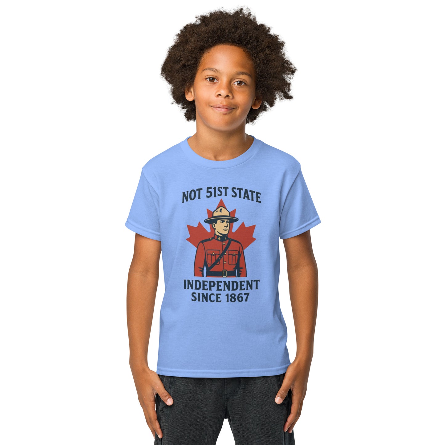 Not 51st State Mountie Youth t-shirt  from Rare Plus Apparel – unique movie & pop culture inspired design.