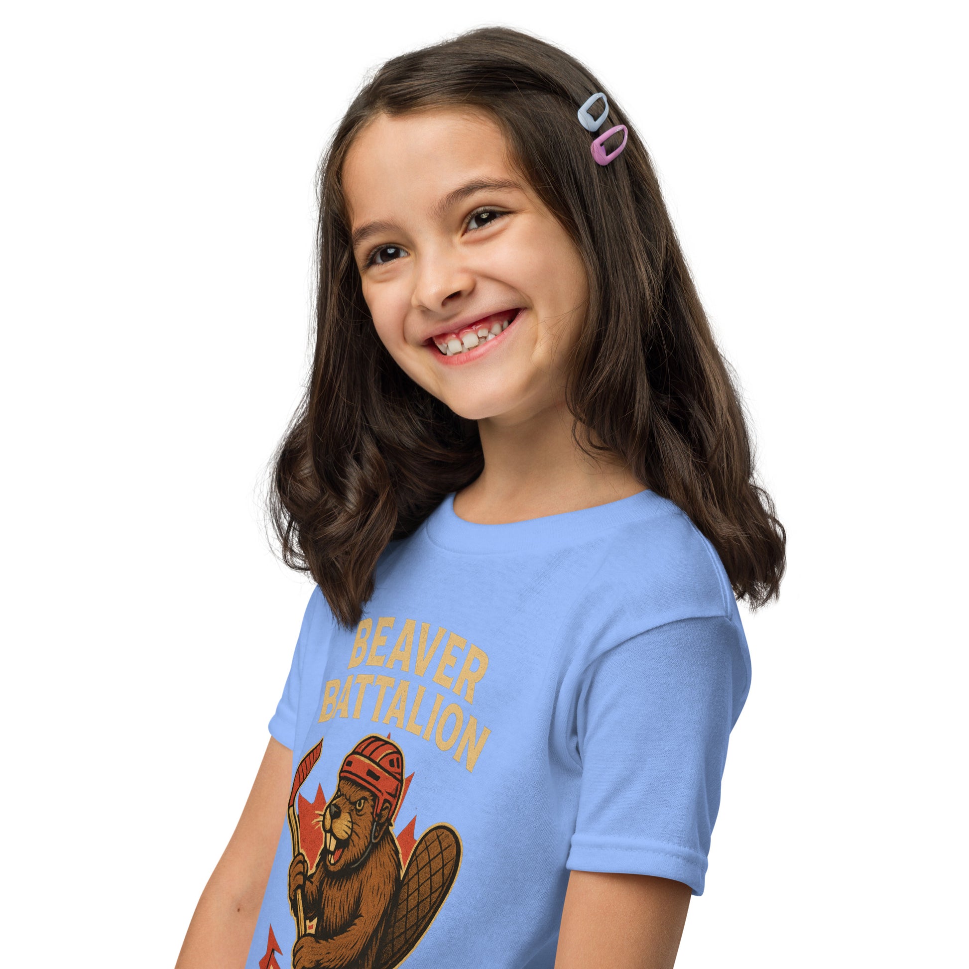 Beaver Battalion – True North Defender Youth t-shirt  from Rare Plus Apparel – unique movie & pop culture inspired design.