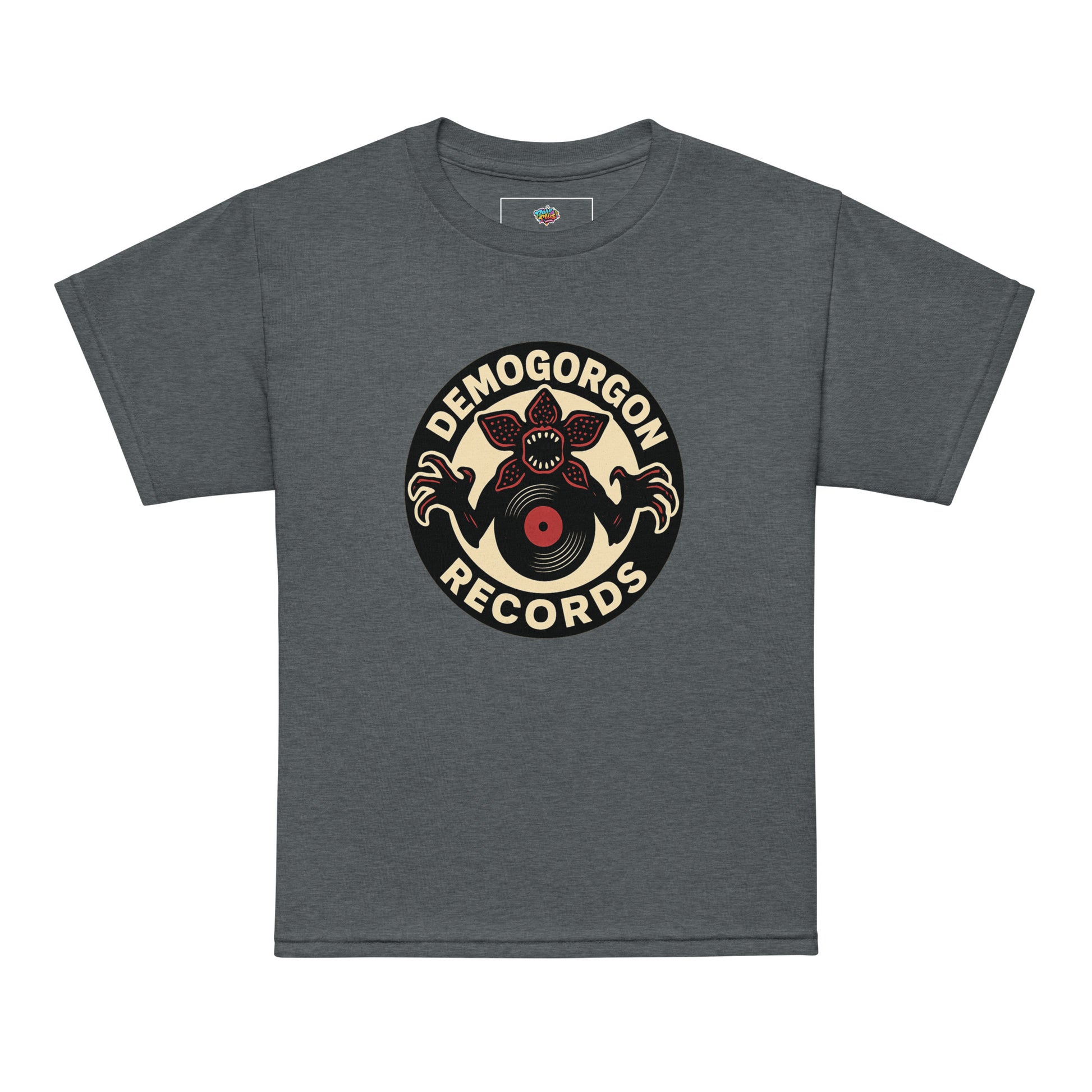 Demogorgon Records Youth t-shirt  from Rare Plus Apparel – unique movie & pop culture inspired design.