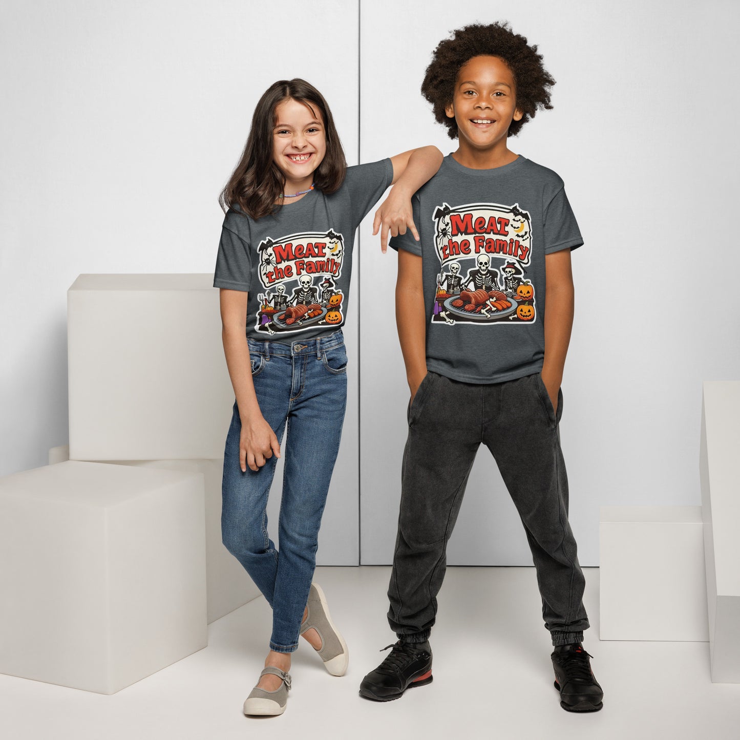 Meat The Family Youth t-shirt  from Rare Plus Apparel – unique movie & pop culture inspired design.