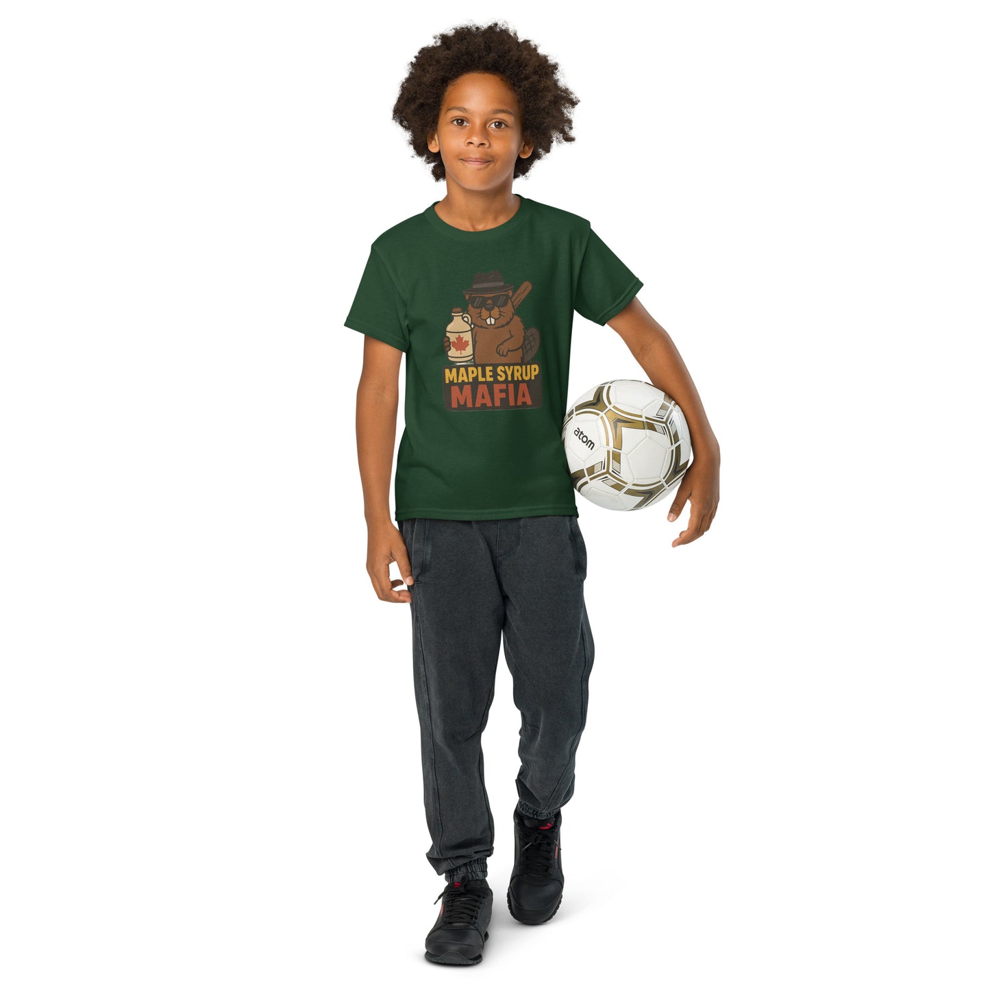 Maple Syrup Mafia Youth t-shirt  from Rare Plus Apparel – unique movie & pop culture inspired design.