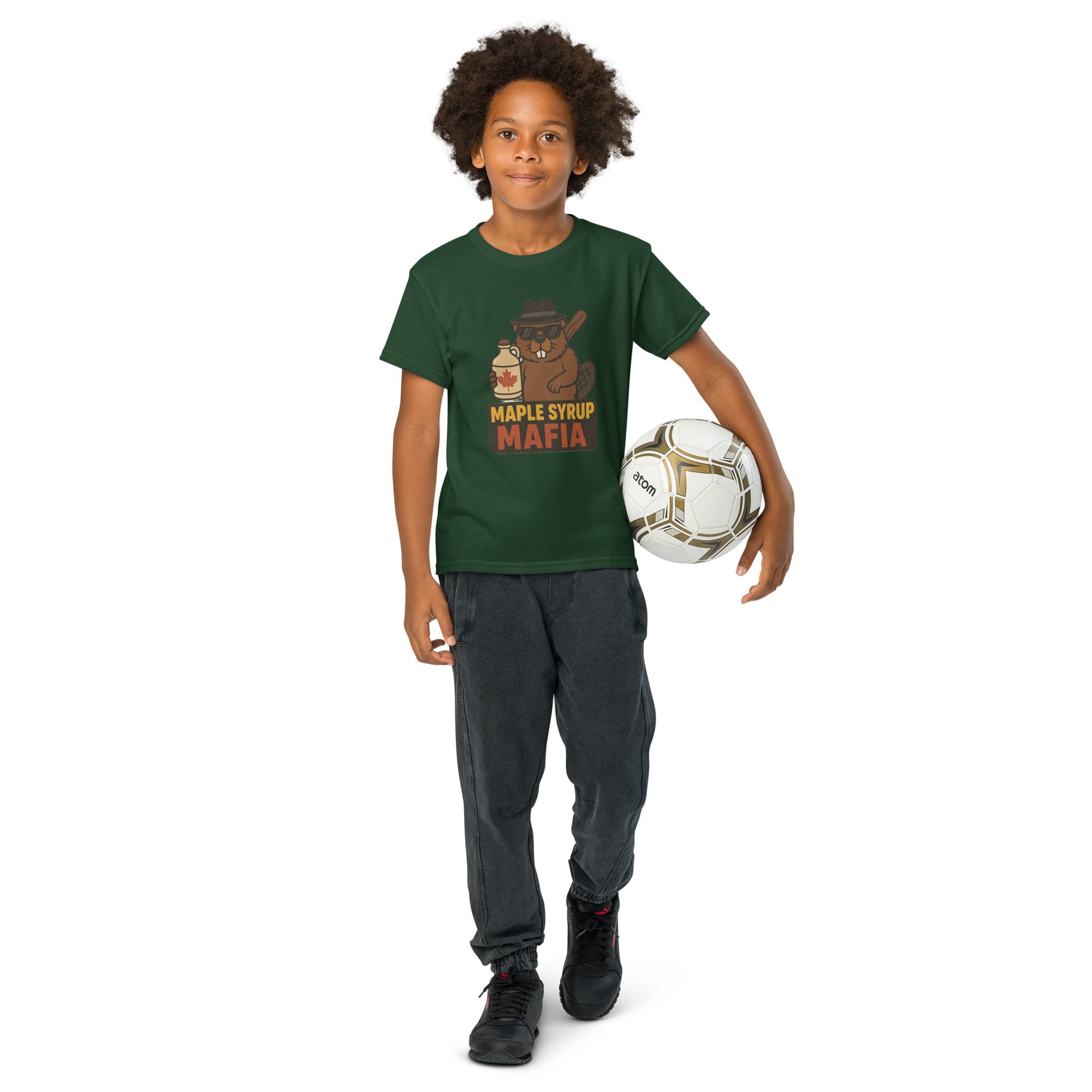 Maple Syrup Mafia Youth t-shirt  from Rare Plus Apparel – unique movie & pop culture inspired design.