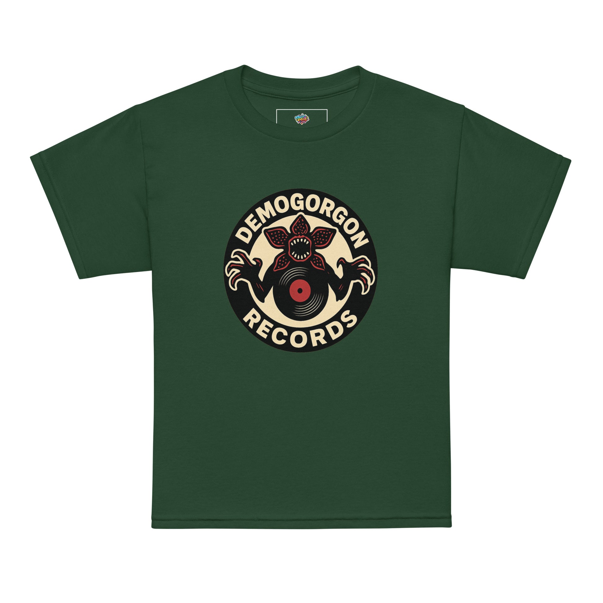 Demogorgon Records Youth t-shirt  from Rare Plus Apparel – unique movie & pop culture inspired design.