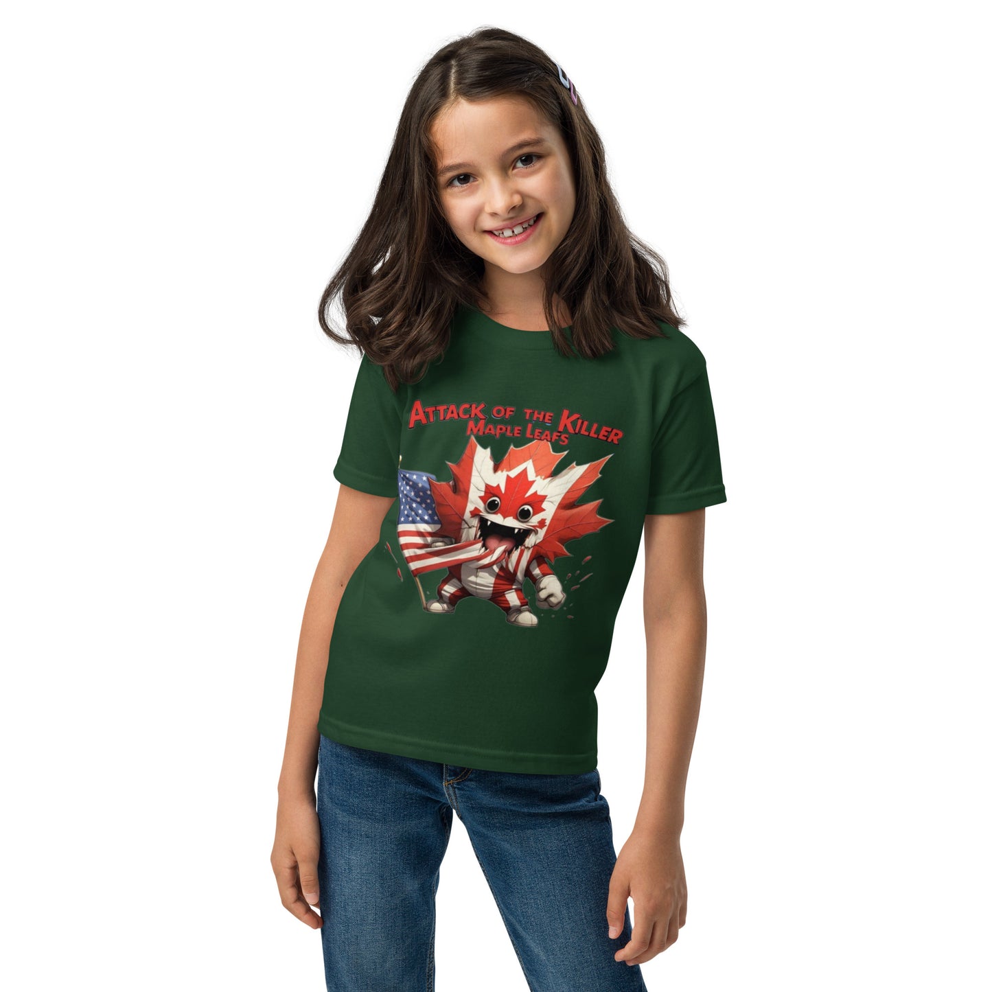 Maple Mayhem Youth t-shirt  from Rare Plus Apparel – unique movie & pop culture inspired design.